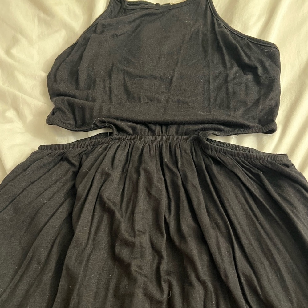 BLACK Mini-Dress Small Cut outs - Picture 3 of 3